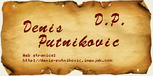 Denis Putniković vizit kartica